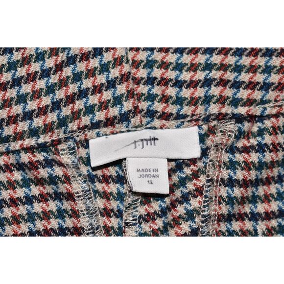 J. JILL $89 Multi-Color Houndstooth Pull-On Cropped Ankle Pant Size 12 - Picture 4 of 4